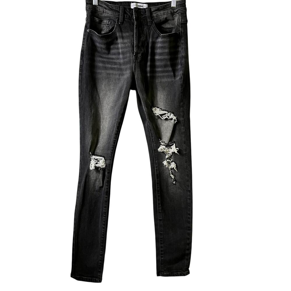 Fashion Nova Men Distressed Black Jeans 30 / 31 (2687)